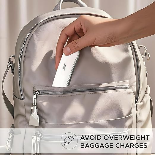 ANT Digital Luggage Scale 50kg – Portable High-Precision Travel Weight Scale with Backlit LCD, Strap Hook, Tare & Unit Switch – Ideal for Flights, Suitcases, Parcels – White