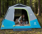 EVER ADVANCED 4 Person Blackout Camping Tent, 60s Easy Setup Instant Cabin Tent for Family, 4000mm Water-Resistant & UV Protection Light-Blocking Tent with Rainfly for Outdoor Travel, 8' x 7' x 59"