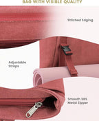 Gonex Yoga Mat Bag, Yoga Gym Bag Tote Bag with Multi Pockets For Women Men, Canvas Yoga Mat Carrier Take in Out Mat Easily For Pilates Travel Workout Office