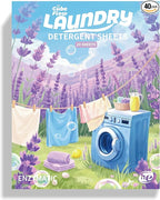 Laundry Detergent Sheets, Lavender Scent - 40 Loads |Effective & Eco-Conscious Cleaning| Pre-Measured, Liquidless for Deep Clean | Hypoallergenic, Washing Soda Travel Laundry Soap Strips