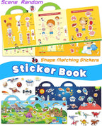 Walenced Reusable Sticker Book for Toddlers, Stickers for Kids, Toddler Sticker Book, Toddler Craft Activities, Toddler Travel Toys Boy Girl Birthday Gifts