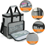 LEFOR·Z Travel Coffee Maker Carrying Bag Compatible with Keurig K-Mini or K-Mini Plus, Single Serve Coffee Maker Portable Storage Bag with Shoulder Strap,Grey(Bag Only)