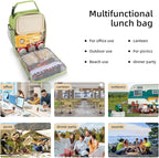 Lovoeo Lunch box Lunch bag for men women Insulated Lunchbox Lunch bags for Work Picnic Travel (Light green)