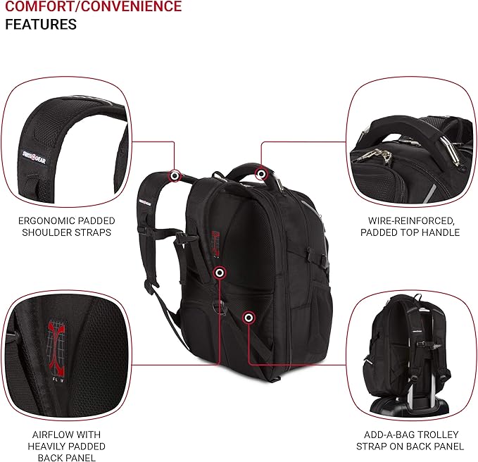SWISSGEAR SA6752 TSA Friendly ScanSmart Laptop Backpack (Black)