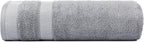 CASA COPENHAGEN Solitaire 6Pcs 100% Egyptian Cotton Large Designer Towels Gift Set- Grey - Electric Blue, 600GSM, 2Bath 2Hand 2Washcloths, Bath Towels for Bathroom Set for Women & Men