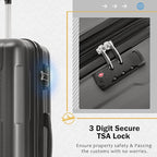 Merax Luggage Sets 20/28 Inch Suitcase Sets with TSA Lock Hardshell Luggage with Bags