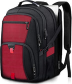 ANTERK Extra Large Backpack, Travel Laptop Backpack, Sturdy TSA Water Resistant 17.3 Inch Carry on Backpacks, Anti Theft Business Computer Backpacks Gifts for Men Women, Red
