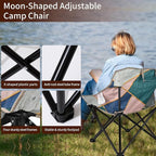 2 Pack Camping Chair for Adults, Portable Folding Sofa Chair, Easy Set Up Patio Chair Lawn Padded Seat Camping Stool Chair for Hunting, Fishing, Outdoor, Beach, Picnics, Home