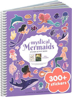 Mystical Mermaids 300+ Kids Sticker Book by Cupkin Toddler Travel Activity Coloring and Sticker Book, Road Trip Essentials, 8 Coloring Pages 8 Side by Side Scenes for Ages 2–8 Years