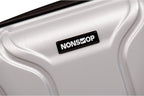 NONSTOP NEW YORK Luggage Expandable Spinner Wheels hard side shell Travel Suitcase Lightweight, TSA Lock, Double USB Port (Silver, Carry-On 20-Inch)