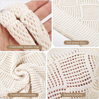 WantGor Crochet Bags, Beach Mesh Tote Bag Womens Shoulder Shopping Handbag Casual Travel Totes Bag Foldable Hobo Bags