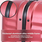 Kaleenie 2 pieces 20/29 Aluminum Frame Carry On and Checked Luggage Set with Side Opening, Lightweight Hardshell ABS+PC Trunk Suitcase with TSA Lock, 360° Universal Wheels & Adjustable Handle,Wine Red