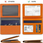 VIDIVICI 2Pack Passport Wallet, Travel Gifts, Travel Accessories - Yellow&Green