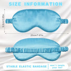 Coume 16 Pieces Silk Sleep Mask Eye Coverings for Sleeping Smooth Soft Eye Covers Mask About 20 x 9.2 cm/ 7.87 x 3.62 Inch
