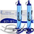 Portable Water Filter Straw for Emergencies and Survival. Emergency Water Filtration to Purify Water When Camping, Hiking, or During a Disaster. Personal Water Filter and Purifier for Travel (2 Pack)