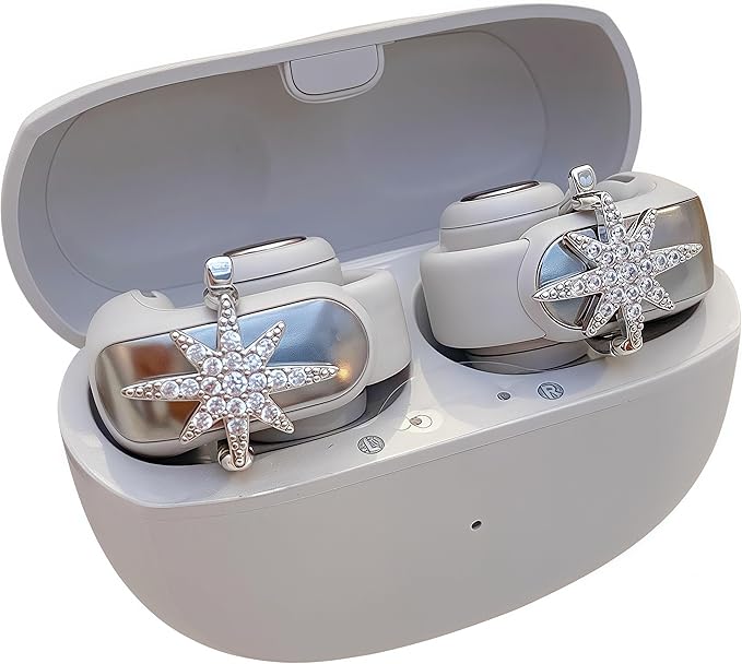 Clip on Earbuds Open Ear Accessories - Lightweight Clip-On Decor for Wireless Earbuds, Compatible with Bose Ultra Open Earbuds (Headphones not Included) (Silver)