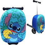 Fast Forward Stitch 18" Ride-On Suitcase Scooter - Lightweight Carry-On Foldable Scooter Luggage