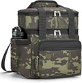 holuxer Insulated Lunch Bag & Lunch Box for Men - Double Deck Reusable Lunch Bag for Women Tote Cooler Bag Leakproof Soft Expandable - Large Lunchbox for Work/Adult/Picnic/Outdoor (Camo，15L)