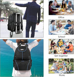 VECKUSON Lunch Bag Backpack, Insulated Cooler Lunch Box Backpack, Extra Large Travel Laptop Backpack TSA Friendly RFID Computer College bag for Women Men,Blue