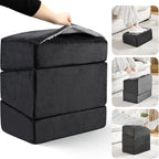 Foot Rest for Under Desk at Work, Adjustable Footrest for Office Chair & Gaming Chair,Ergonomic Footrest Pillow Desk Foot Stool with Washable Cover for Home, Airplane, Travel (Black)