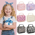 Lunch Box Kids Insulated Lunch Bag for Boys Girls Cute Reusable Lunch Tote Bag Waterproof Portable Thermal Lunch Box Kids for School Picnic Travel Light Purple Starry Sky