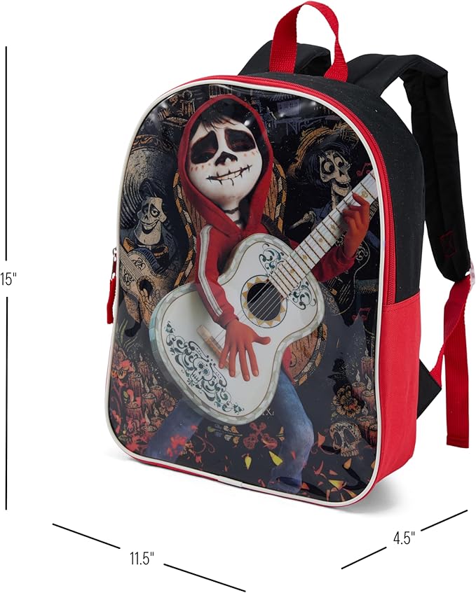 Disney CoCo Backpack for Kids - Cute & Durable Kids Backpack for Girls with Padded Straps & Zip Compartment - Ideal Toddler Bookbag for School & Travel - 15”