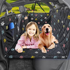 URPOWER 2026 Upgraded Back Seat Extender for Dogs - Large Hard Bottom Dog Car Seat Cover Holds 550lbs, Waterproof Dog Hammock Pet Bed with High-Density Foam Non-Slip Backseat Protector