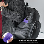 Compact Travel Umbrella for Purse - Flat Handle, Waterproof for Light Rain
