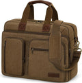 Mens Laptop Messenger Bag Canvas Briefcase Waterproof Vintage Computer Bag Shoulder Bag Satchel Bags for Work College Travel