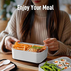 KARRICO Double Premium Bento Box Adult, 67 fl oz BPA-Free - Cream Stackable Lunch Box with Leak-Proof Lids & Dividers, Perfect for Meal Prep, Lunches & Portion Control