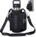 Magnetic Gym Bag for Women Men, Neoprene Water Bottle Carrier Bag with Strap fits 18-40oz, Crossbody Bag with Pockets