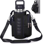 Magnetic Gym Bag for Women Men, Neoprene Water Bottle Carrier Bag with Strap fits 18-40oz, Crossbody Bag with Pockets