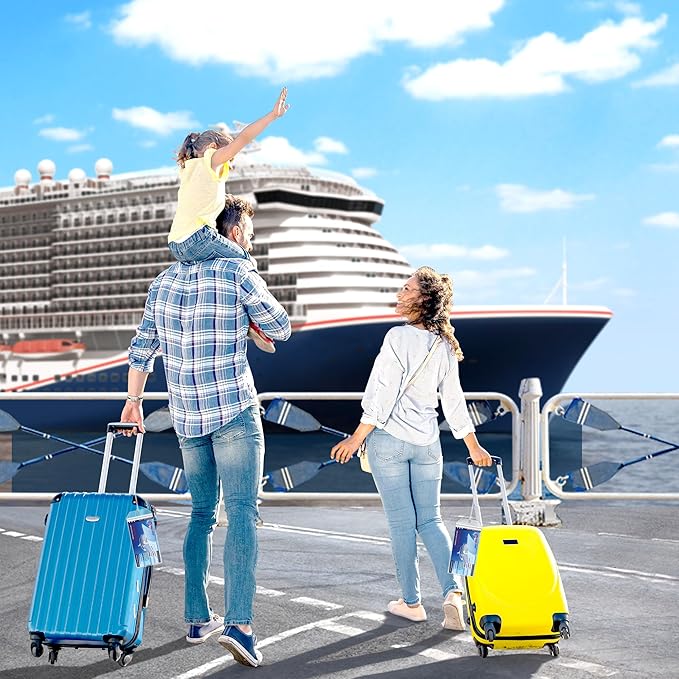 20 Pack Luggage Tags Travel Essentials & Cruise Essentials for NCL, Princess, Carnival, Royal Caribbean & Celebrity Cruise Ships by SEAVILIA