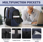 Travel Backpack, Extra Large 45L Travel Backpack for Men & Women, Expandable Laptop Bag, Water Resistant Computer Backpack Fits 18.4 Inch Laptop, Lightweight Daypack for Flight, Blue