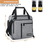 Coffee Maker Carrying Bag Compatible with Keurig K-Mini or K-Mini Plus, Single Serve Coffee Brewer Portable Storage Bag with Extra Pockets, Storage Tote Case With Multiple Pockets for K-Cup