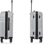 InUSA RESILIENCE Luggage with Spinner Wheels | Durable Lightweight Hardshell Suitcase, Spacious Travel Bag with Handle and Trolley | 20-Inch Carry On Small Luggage | Silver