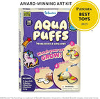 Skillmatics Aqua Puffs - 3D Art Kit, Princesses & Unicorns, Mess-Free Paint by Number Craft for Kids, DIY Color Activity, Screen-Free Fun, Best Gift for Girls & Boys Age 4, 5, 6, 7, 8, 9, 10