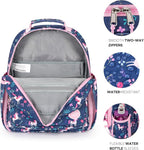 mibasies Kids Backpack for Girls: Girls Backpack 5-8 - Kindergarten Elementary School Bookbag for Girl - Unicorn