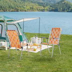 Folding Patio Lawn Webbed Chair Set of 2, Portable Outdoor Beach Chair for Adults, Camping Chair Steel Frame 300lbs Capacity for Yard, Garden Dining, Party, Picnic, 16.7" Seat Width