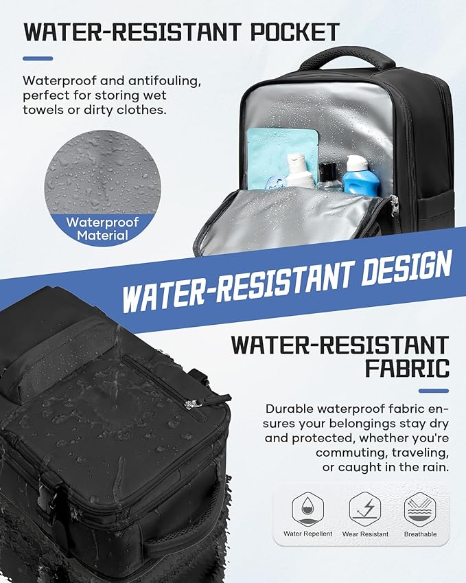 WONHOX Vacuum Seal Backpack for Travel with Air Pump Compression Vacpack Carry on Flight Approved Daypack Laptop Space Saver Bags Storage with Vacuum System 18x14x8 inches Travel Bag Women Men Black