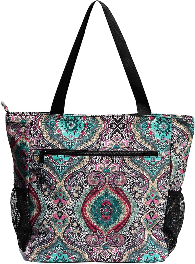 Original Floral Water Resistant Large Tote Bag Shoulder Bag for Gym Beach Travel Daily Bags Upgraded