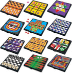 Gamie Magnetic Board Travel Games for Kids, Includes 12 Retro Fun Games - 5" Compact Design, Individually Boxed Travel Essentials for Kids Road Trip/Airplane/Camping, Stocking Stuffers for All Ages