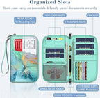 Fintie Family Passport Holder Wallet, RFID Blocking Travel Document Organizer Clutch Bag Credit Cards Case Cover for Women Men