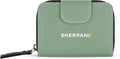 Sherpani Barcelona AT, Small Nylon Bifold Zipper Pocket Wallet, Travel Bag for Men Women, RFID Protection, Unisex Travel Gift (Aloe Mist)