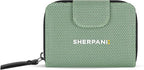 Sherpani Barcelona AT, Small Nylon Bifold Zipper Pocket Wallet, Travel Bag for Men Women, RFID Protection, Unisex Travel Gift (Aloe Mist)