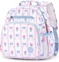 mibasies Toddler Backpack for Girls 2-4: Preschool Kindergarten Backpack - Cute Kids Backpacks for Girls - Bowknot Rose Sky Blue
