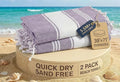LANE LINEN Large Pool Towels, XL Beach Towel 2 Pack, Pre-Washed, No Shrink, Quick Dry Oversized Beach Towels, Stylish Beach Towel for Women, Sand Free Towel, 39"x71" - Regal Orchid