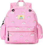 STEAMEDBUN Corduroy Toddler Backpack for Girls 2-4: Kids backpack for Girls - 12 inch Preschool Kindergarten Backpacks - Rainbow
