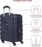 SwissGear 7366 Signature Hardside Expandable Luggage with Spinner Wheels, TSA Lock, Cup-Holder, Navy, 2-Piece Set (19/27)
