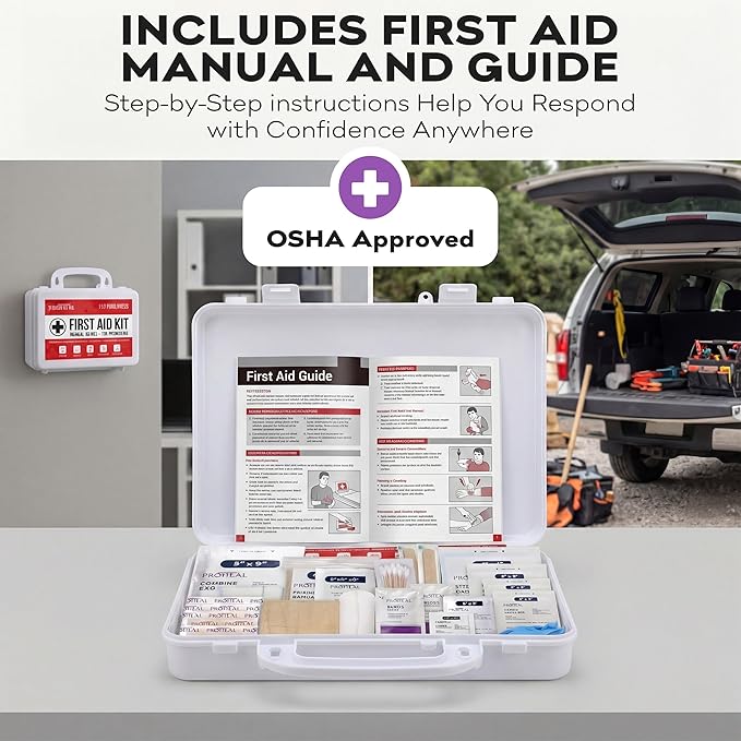20 Person OSHA Compliant First Aid Kit for Businesses, Vehicles, Trucks, Construction Site - Type III, ANSI Class A Emergency Kit - 136 Piece Essential First Aid Supplies